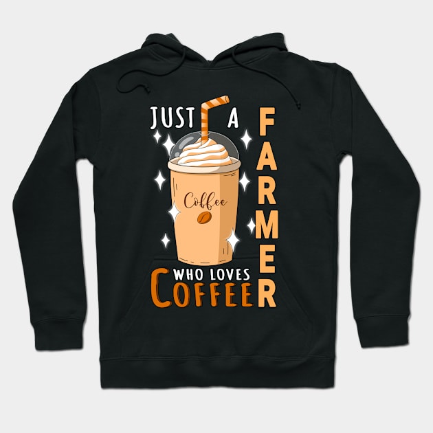 Farmer Who Loves Coffee Design Quote Hoodie by jeric020290